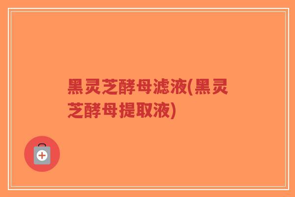 黑灵芝酵母滤液(黑灵芝酵母提取液)