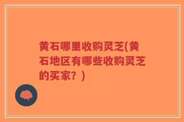 黄石哪里收购灵芝(黄石地区有哪些收购灵芝的买家?) 黄石哪里收购灵芝(黄石地区有哪些收购灵芝的买家?)