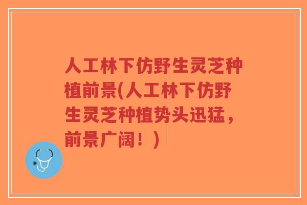 人工林下仿野生灵芝种植前景(人工林下仿野生灵芝种植势头迅猛,前景广阔!) 人工林下仿野生灵芝种植前景(人工林下仿野生灵芝种植势头迅猛,前景广阔!)