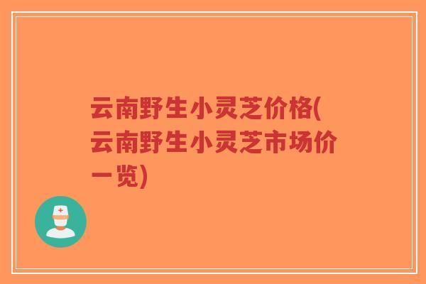 云南野生小灵芝价格(云南野生小灵芝市场价一览)