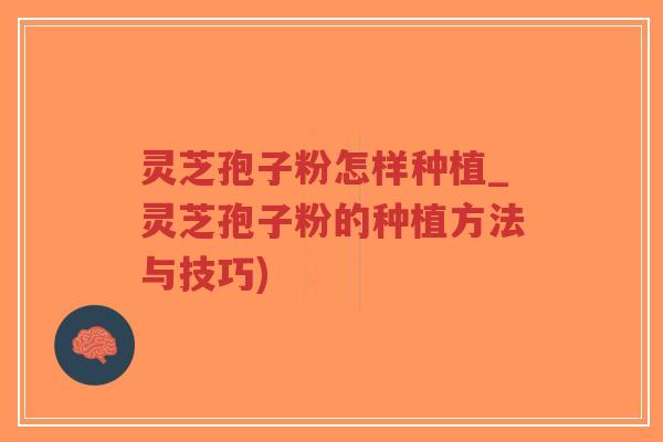 灵芝孢子粉怎样种植_灵芝孢子粉的种植方法与技巧)