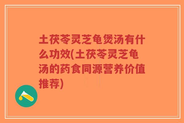 土茯苓灵芝龟煲汤有什么功效(土茯苓灵芝龟汤的药食同源营养价值推荐)