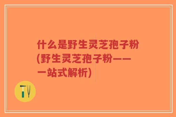 什么是野生灵芝孢子粉(野生灵芝孢子粉——一站式解析)