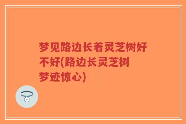 梦见路边长着灵芝树好不好(路边长灵芝树 梦迹惊心)