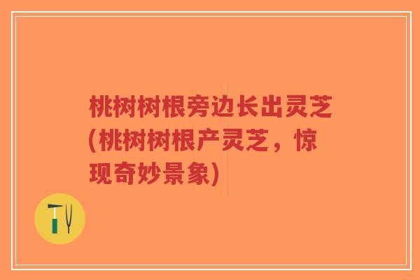 桃树树根旁边长出灵芝(桃树树根产灵芝，惊现奇妙景象)